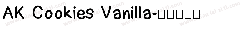 AK Cookies Vanilla字体转换